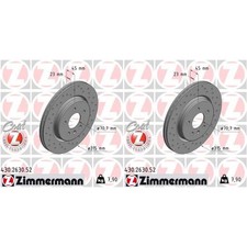 2x ZIMMERMANN SPORT BREMSSCHEIBEN 315mm GELOCHT HINTEN passend für OPEL INSIGNIA