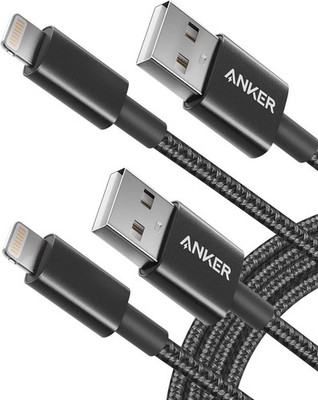 Anker PowerLine III Flow USB C Lightning Kabel MFi 1,8m Nachtschwarz iPhone