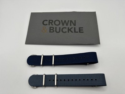 Two Brand New Crown and Buckle 20mm Premium Nylon Pass-Thru Straps