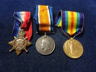 Orig WW1 Medal Trio With Ribbons "CAMC Canadian Army Medical Corps"