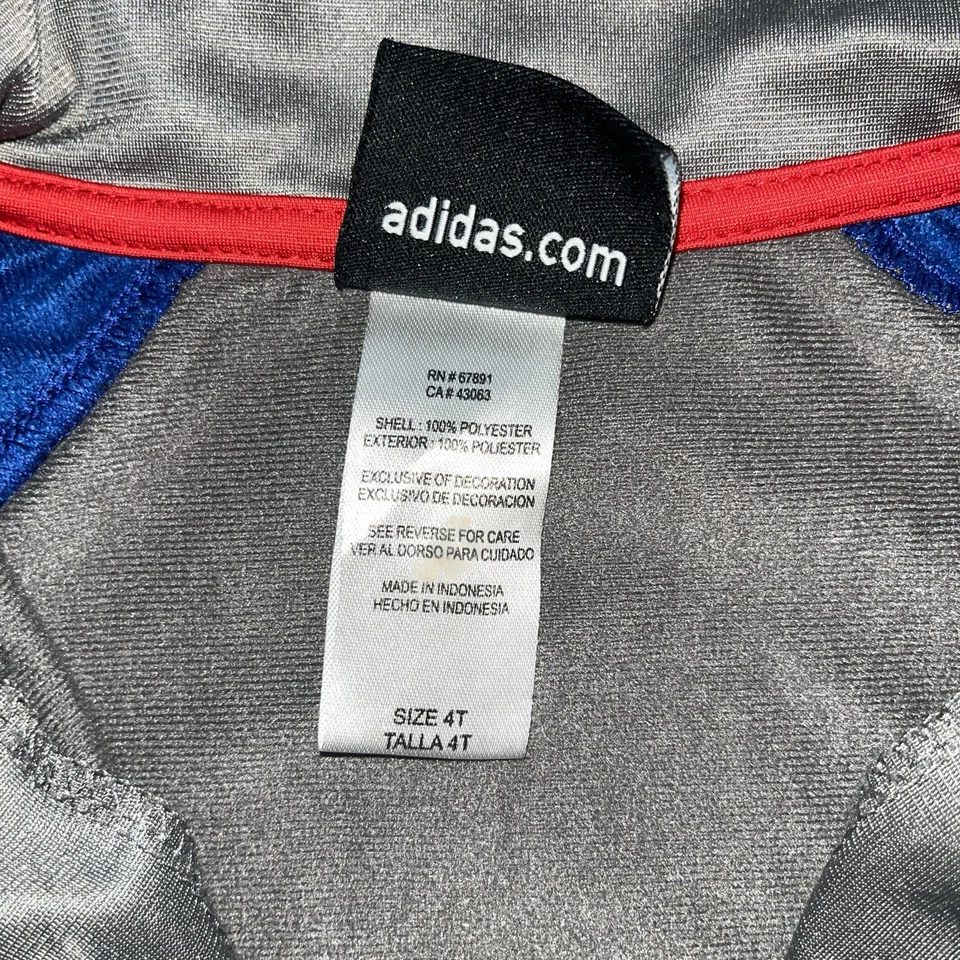 Texas Rangers MLB Adidas Full Zip Gray Jacket Boys/Girls 4T - Image 3 of 4