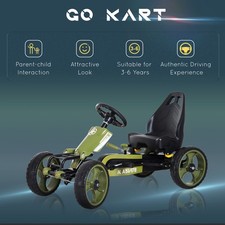 Kids Pedal Go Kart, Ride-On Car with Adjustable Seat, Fun Outdoor Go-Cart