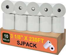 Thermal Paper 3 1/8 X 230Ft Pos Receipt Paper, 10 Rolls Cash Register Roll TM-T8