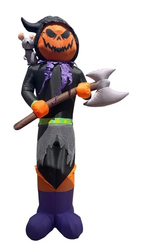 Halloween 10 Ft Inflatable Reaper Indoor/Outdoor LED Giant Sized