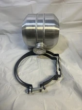 8'' x 8'' Fuel Tank With Baffle 1.75 Gallon 1/4 NPT Round Gas Tank Aluminum Spun