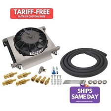 Derale DER13960 Plate Type Aluminum Fluid Cooler and Fan Performance Racing Part