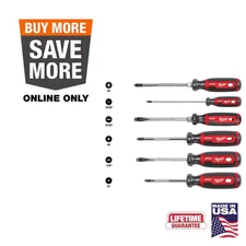 Multi-Bit Screwdriver Set with Cushion Grip (6 Piece)