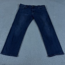 Mavi Jeans Mens 40x30 Blue Matt Relaxed Straight Leg Dark Wash Mid Rise Denim