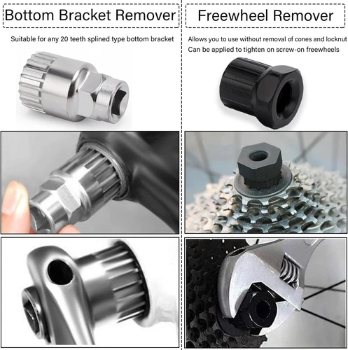 4in1 Fahrrad Werkzeug Reparatur Tretlager Kurbelabzieher Kurbel Abzieher Set kit - Bild 3 von 10
