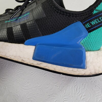 Adidas NMD R1 Mens Shoes Size 9.5 Black Blue Green Athletic Style 675001 |  eBay