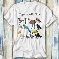 Types of Wild Birds Pelican Toucan Belize T Shirt Meme Gift Tee Unisex 919