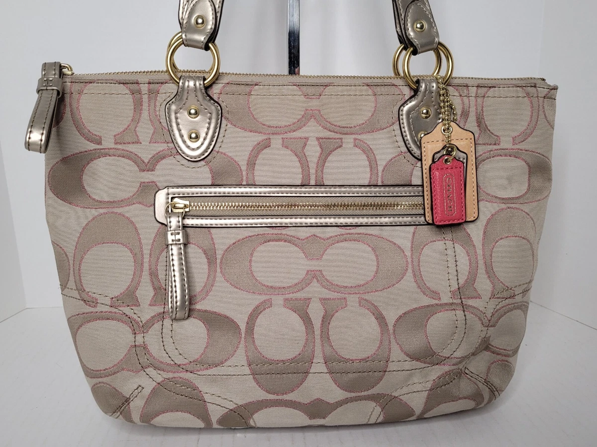 Coach poppy hallie tote sale