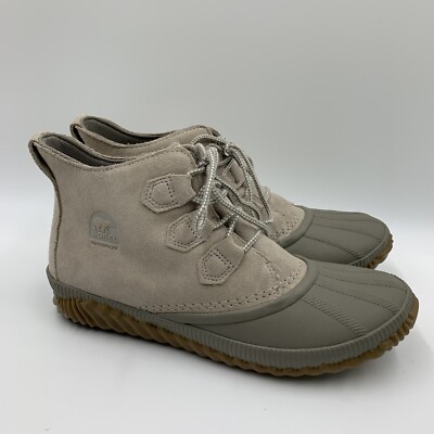Sorel Out N About Plus Felt Gray Waterproof Duck Winter Snow Boots Womens 