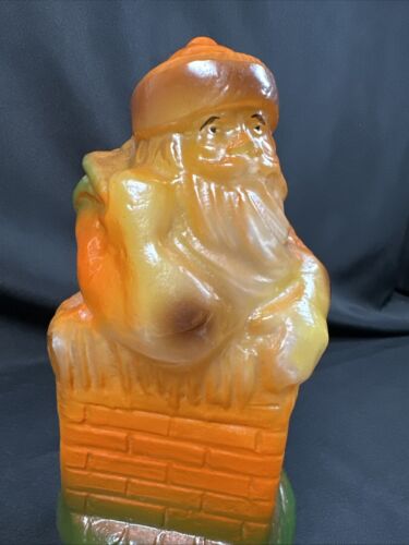 ANTIQUE 1900's TIFFIN Glass Santa Claus in Chimney Christmas Lamp 10” RARE - Picture 3 of 13