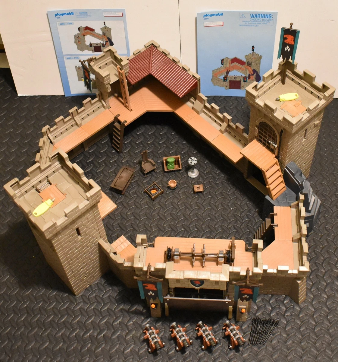 Playmobil 4866 Falcon Knight Castle + 7478 Tower Extension for castle