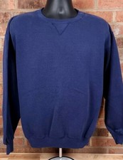 Hanes Classics Crewneck Sweatshirt XL 80s 90s Blank Blue Vintage