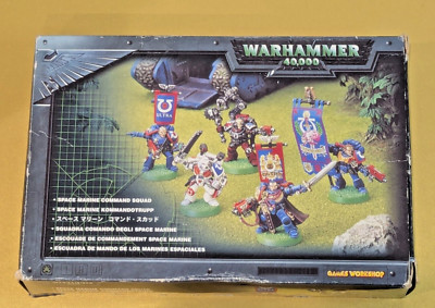Classic Warhammer 40k Space Marine Command Squad OOP Metall, Originalverpackt