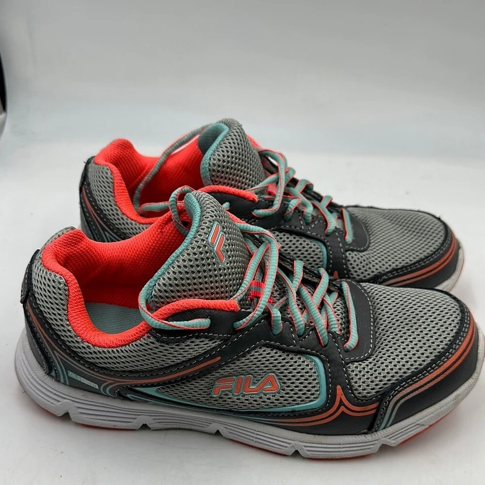 FILA DLS Foam Gray Orange Blue Athletic Running Tennis Shoes Women's Size 8 EUC - Image 3 of 4