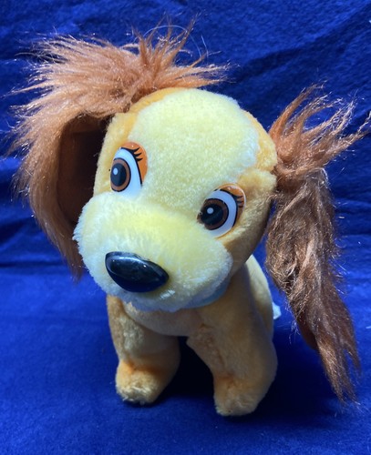 Lady and the Tramp Lady Walt Disney Productions Plush Orange Dog Vintage 8”