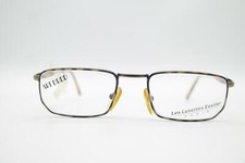 Vintage Essilor  182182 Messing Schwarz Braun Eckig Brille Brillengestell NOS