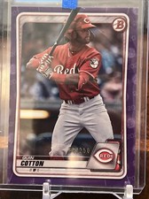 2020 Bowman Draft Purple Border /250 Quin Cotton #BD-104 Reds Rookie RC