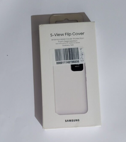 Samsung S-View Flip Cover Phone Case, for Samsung Galaxy S22 - white
