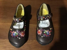 Pom d’Api EUC Embroidered Brown Leather Mary Jane Strap Shoe Euro-28/US-11 Sweet