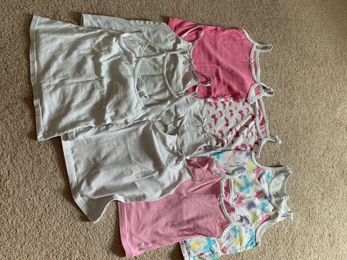 9 sous-vêtements fille rose blanc cami super doux 4 ans - Photo 1/2