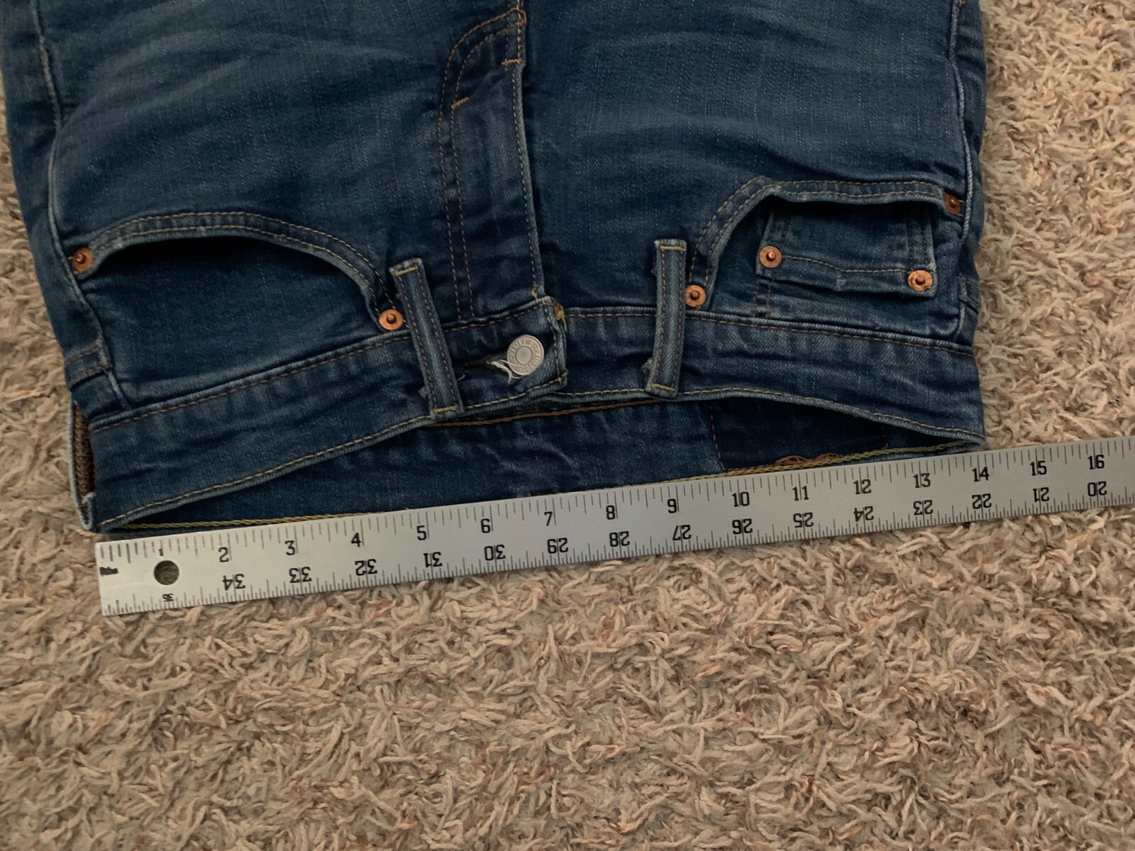 EUC Levi's 511 Slim Fit Tapered Leg Jeans Mens tag=28x32 (MEASURED