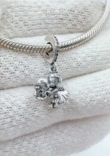 Married Charm, Couple Dangle Charm S925 Silver Charm For Bracelet