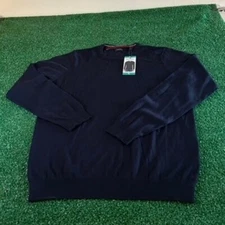 Buffalo David Bitton Sweater Crew Neck Soft Knit Navy Mens Extra Large NWT