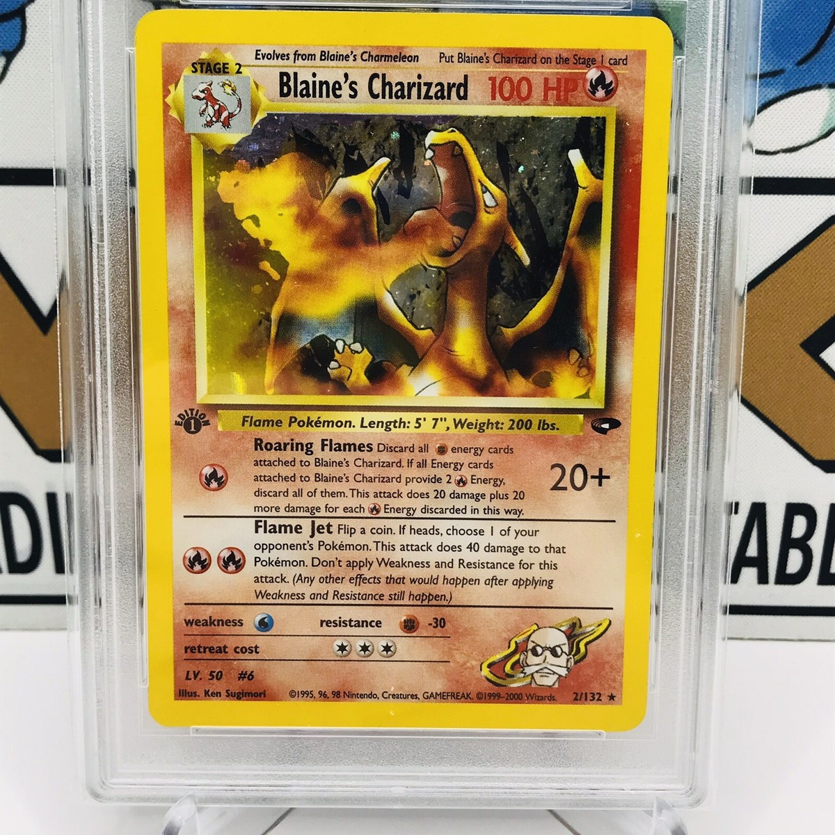 Blaine's Charizard 1st Edition 2/132 Gym Challenge Holo 2000