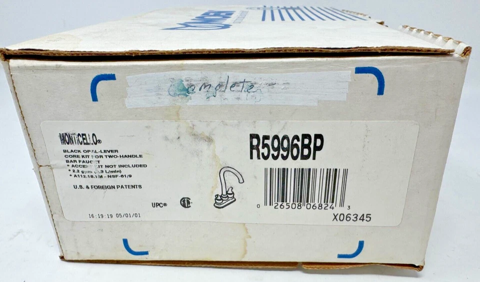 Grifo de barra de arco alto MOEN Monticello R5996BP ópalo negro (aireador no incluido) Foto 3 de 4