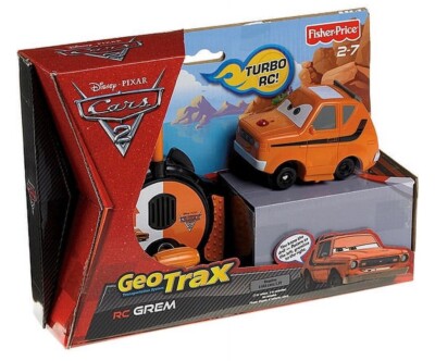 DISNEY PIXAR CARS 2 GEO TRAX RC GREM PLAYSET TOY FISHER PRICE