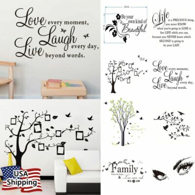 Vinyl Home Room Decor Art Quote Wall Decal DIY Stickers Bedroom ...