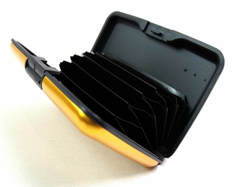 Bolsillo de metal de aluminio Anti-RFID Soporte de billetera de tarjeta de crédito Estuche duro Regalo en caja - Imagen 27 de 32