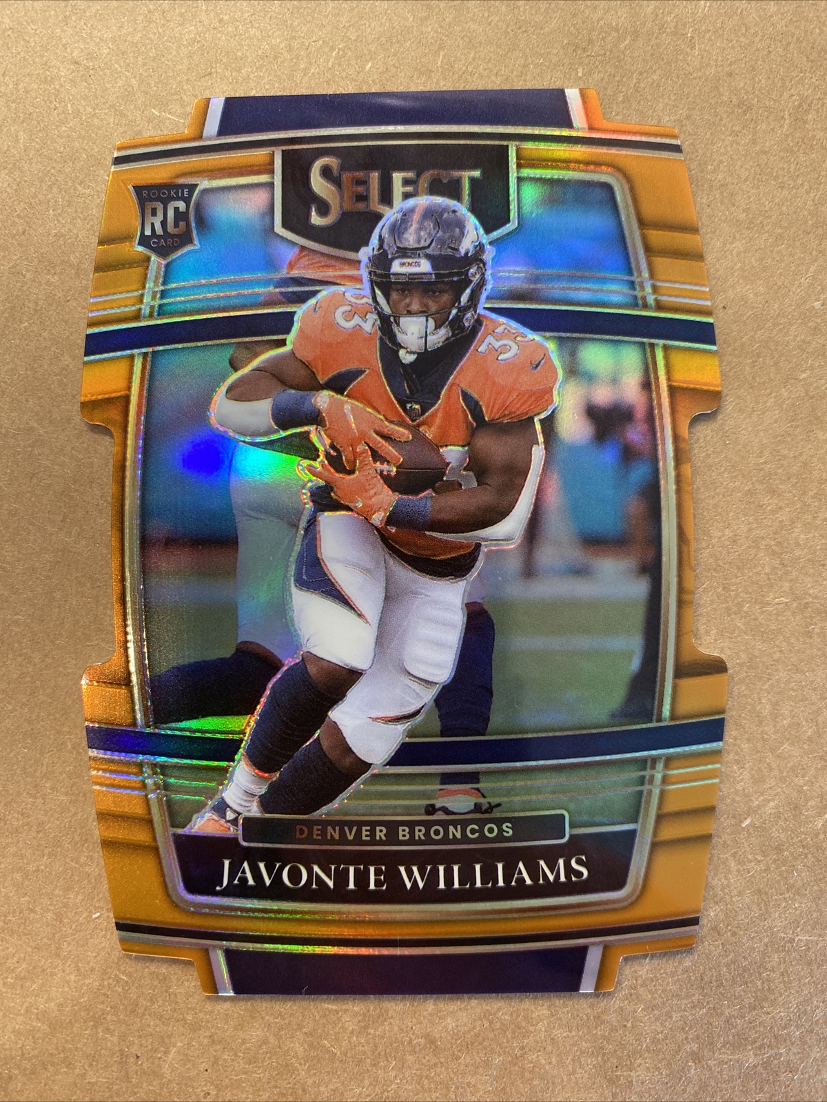 2021 Select Concourse Orange Prizm Die-Cut /249 Javonte Williams #57 Rookie RC