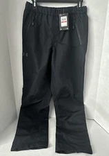 Under Armour Men's UA Stormproof Lined Rain Pants Black XS 1369255-001 NWT $130