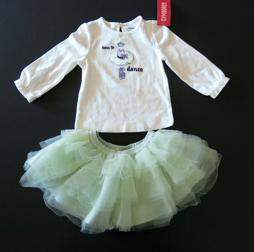 Gymboree born to dance green tutu tulle skirt outfit long sleeve top shirt 18 24 - Bild 2 von 2