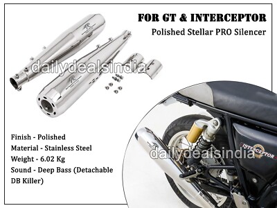 Für Royal Enfield Gt & Interceptor 650 Red Rooster Stellar Pro Auspuff Silencer