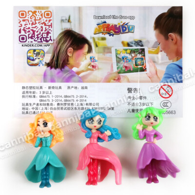 ~ KINDER Joy - Surprise Eggs Toy - VV155, VV156, VV157 - HK set of 3 GLOW ELFs