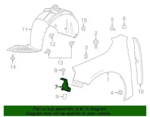 2014-2020 CHEVROLET IMPALA FRONT RIGHT PASSENGER SIDE FENDER BRACKET 23142194 Foto 3 de 3