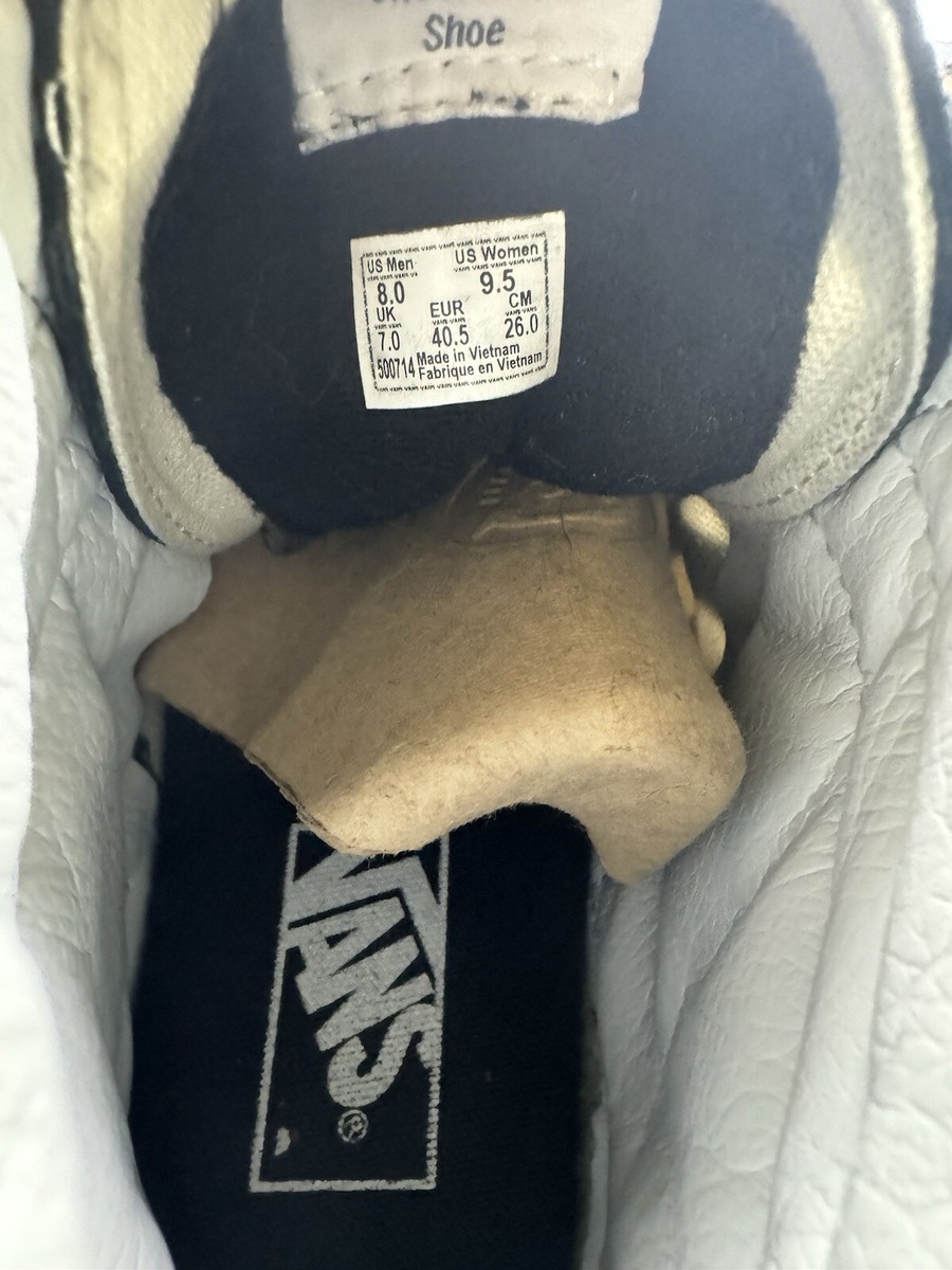 Vans Sk8-Hi ブラック チェック柄 刺繍希少美品⭐︎ Size 8- Mens Vans Black & White SK8-HI Checkered High Top