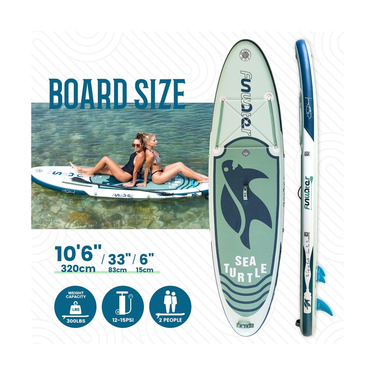 FunWater SUP Inflatable Stand Up Paddle Board Ultra-Light