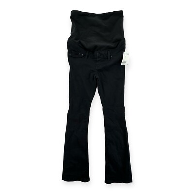 NWT H&M Maternity Jeans Pants Womens Size 4 Bootcut Pull On Stretch Black