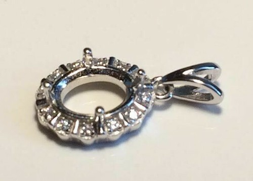 Pendant Blanks Solid Sterling Silver - For Cab & Faceted Stones 8x6mm to 30x20mm - Picture 10 of 40