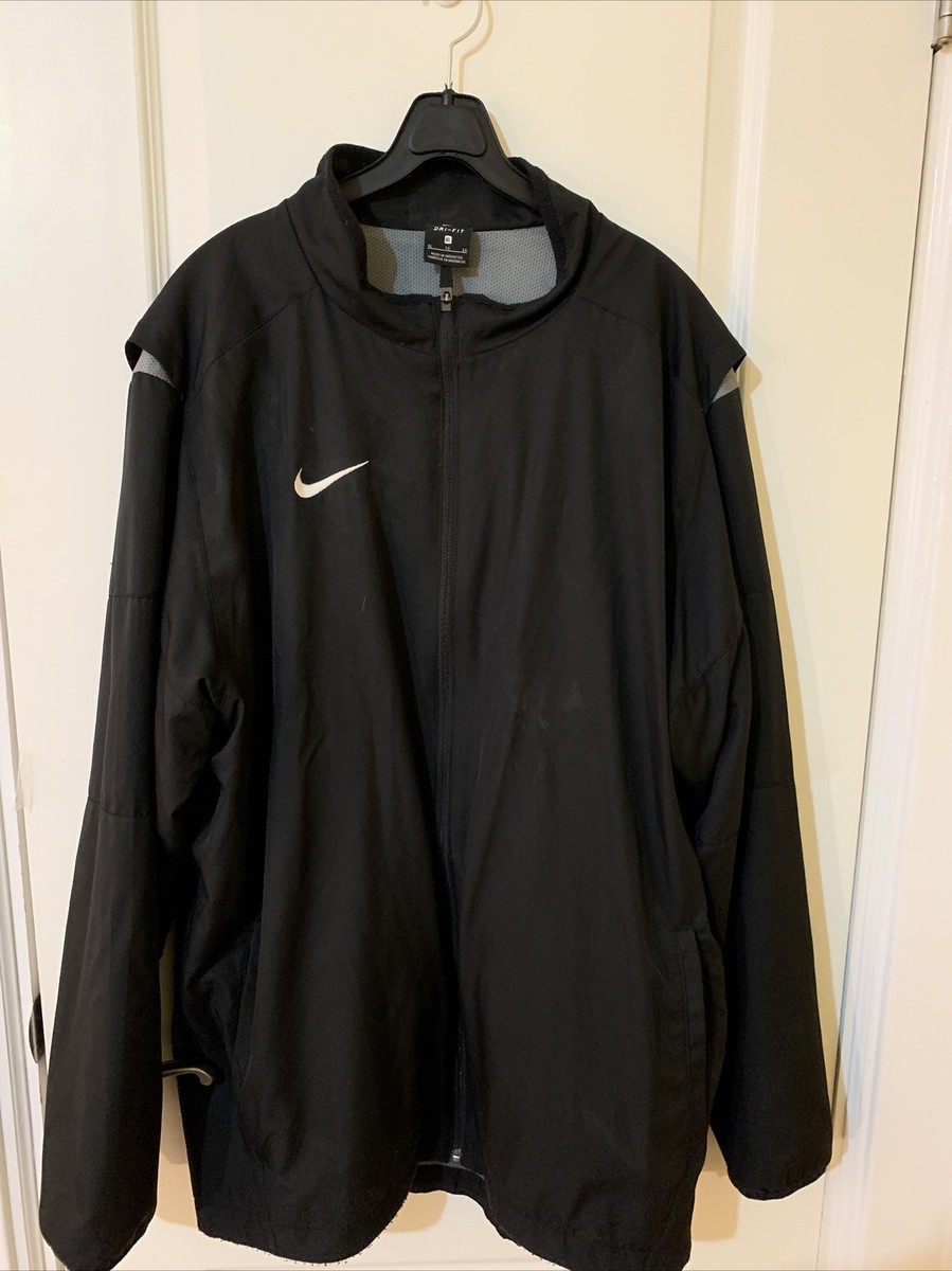 Nike Dri-Fit Full Zip Warm-Up Team Training Jacket Black XL