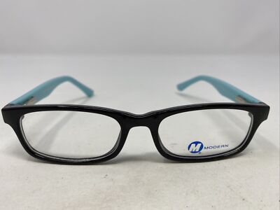 Modern SPUNKY BLACK/SKY BLUE 47-16-130 Plastic Full Rim Eyeglasses Frame SQ68