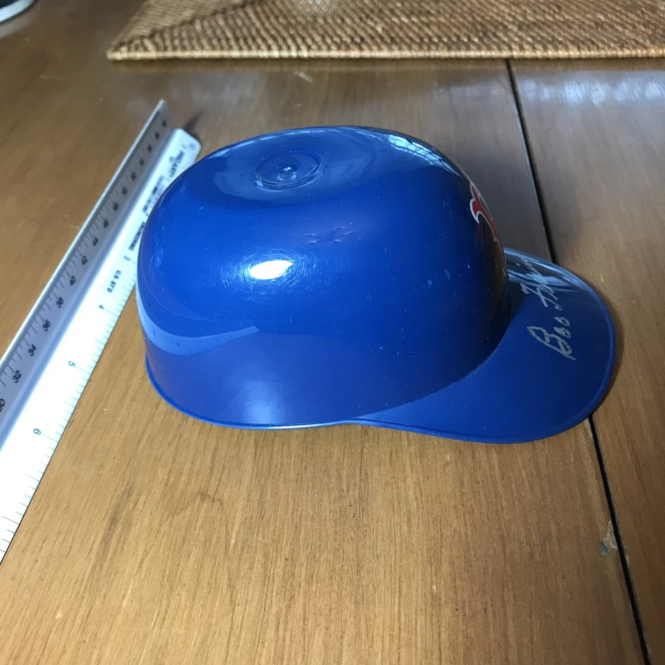 Dave Ferriss Bobby Doerr Signed Small Plastic Batter Helmet Boston Red Sox - Image 3 of 4