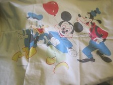 VTG Disney Mickey Mouse Club Pillow Case Mickey/Donald Duck And Goofy